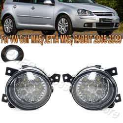 PMFC Front Bumper Fog Light Assembly Foglamp LED White For VW Golf Mk5 Jetta Rabbit 2005 2006 2007 2008 2009 1Kd941700 1Kd941699