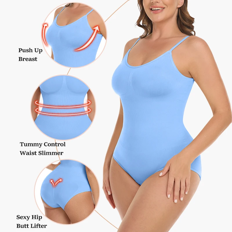 Body moldeador sin costuras para mujer, camiseta sin mangas con Control de barriga, moldeador de cuerpo, elevador de glúteos, chaleco, Top