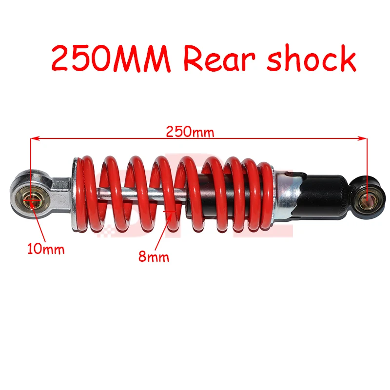 

High Quality 250mm Rear Shock Absorber Suspension Spring Suitable for 50cc -125cc ATV Kart Off-road Vehicle