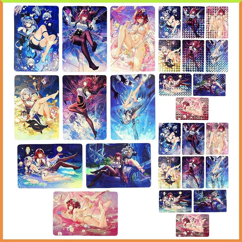 Anime Goddess Story DIY ACG Tabletop Game Laser Cards Silver Wolf Kafka Himeko Toys for boys Collectible Cards Birthday Present