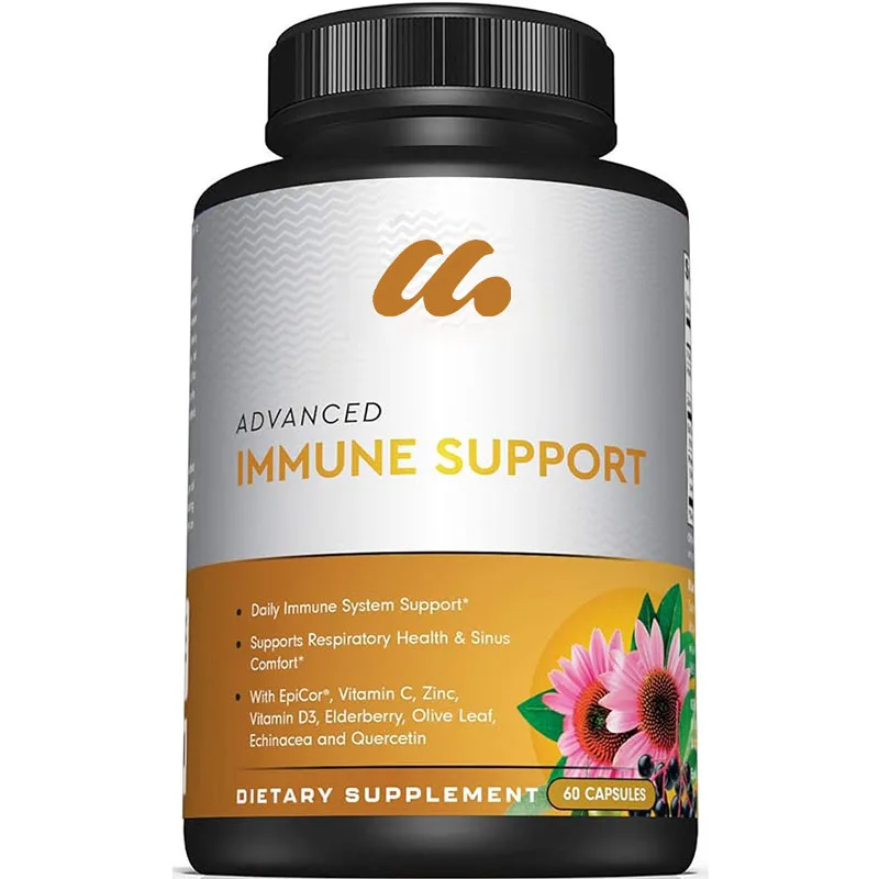 High quality immune support supplements -60 daily immune capsules for respiratory, sinus, and intestinal health