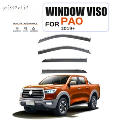 For Great Wall Poer RUMAN Pao P-Series Cannon 2019-24 Window Visor Door Visor Vent Shades Ventvisor Bright Strip Wind Deflectors