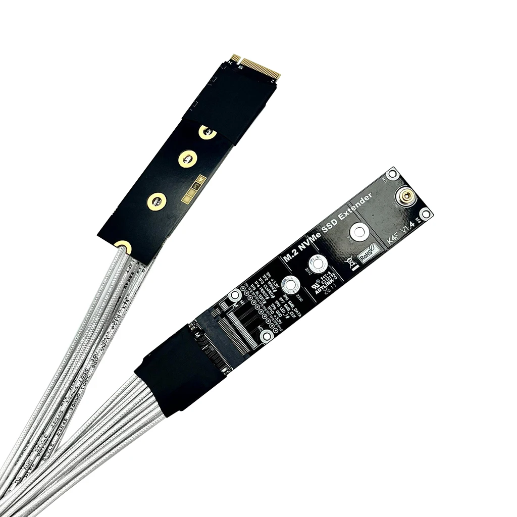 K44SF‑HT 128Gbps PCIe 5.0 x4 M.2 NVMe SSD Extension Cable  2280 /22110 For NVMe M‑Key SSD Extender