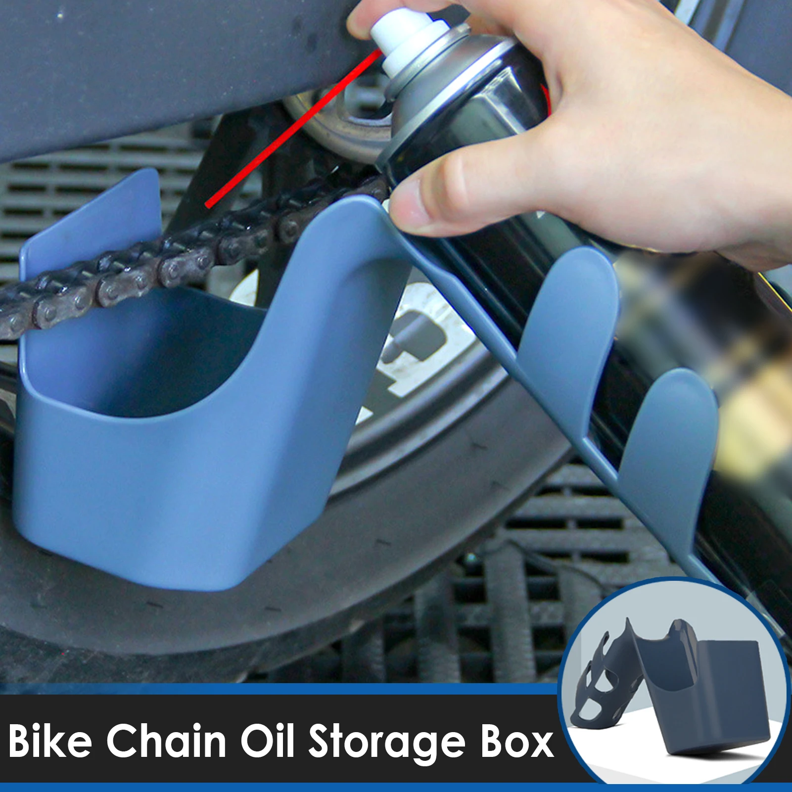 Motorcycle Bike Chain Oil Storage Tool Box Chain Cleaning Oil Splash-Proof Tool Chain Cleaning Agent Chain Oil Anti-spray Tool