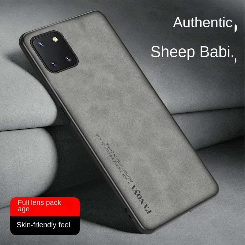 For Samsung Note 10 Lite N770F Case PU Leather Skin Hard Cover Matte Phone Case Silicone Bumper for Samsung Galaxy Note10 Lite