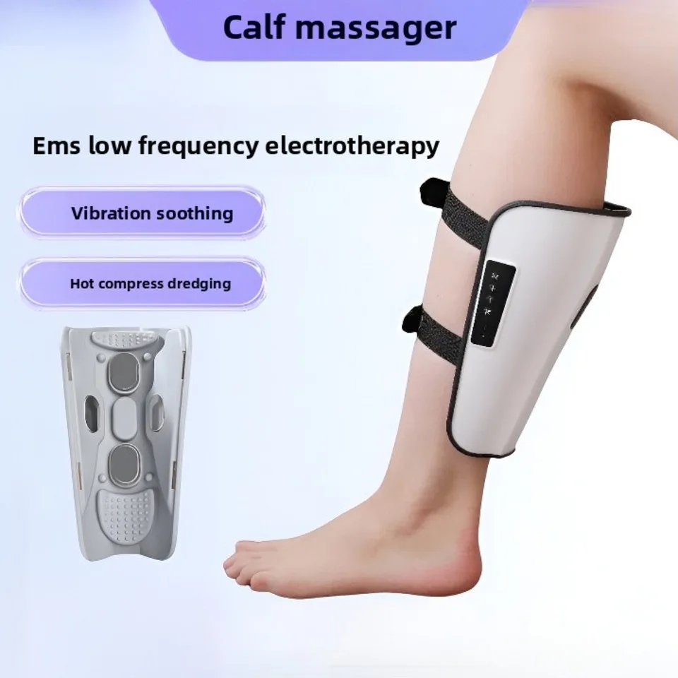 

Electric Leg Adjustable Massager Warming Massage Machine Portable Ems Vibration Heating Slimming Calf Massager Usb Rechargeable