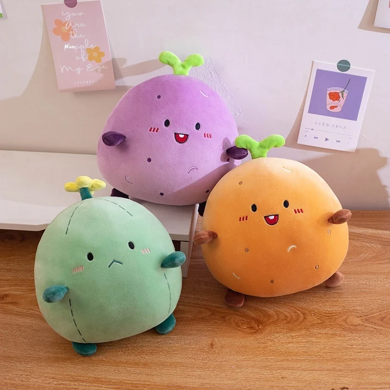 Cute Vegetable Fruit Plush Toy Potato Taro Cactus Doll Bedroom Living room Decoration Office Nap Pillow Cushion Doll Birthday Gi