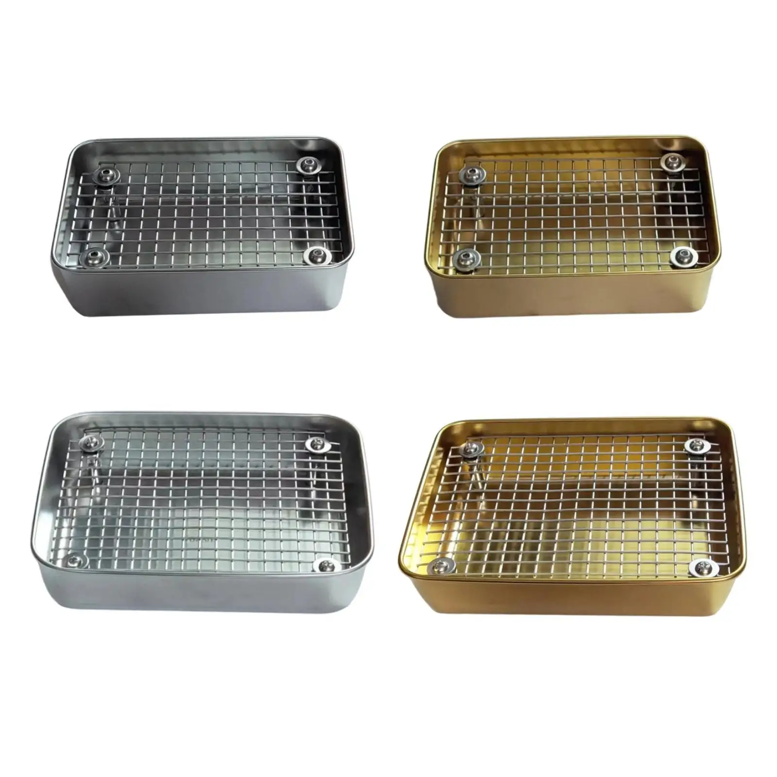 Chinchilla Litter Toilet Stainless Steel Pet Potty Grid Tray Non Slip Training Pan Suitable for Guinea Pig Rabbit Cage Indoor