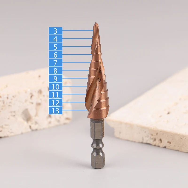 M35 Cobalt-bearing Step Drill Stainless Steel Hole Opener Co Pagoda Drill Drill Bit High Hardness Cutting Tool Suit