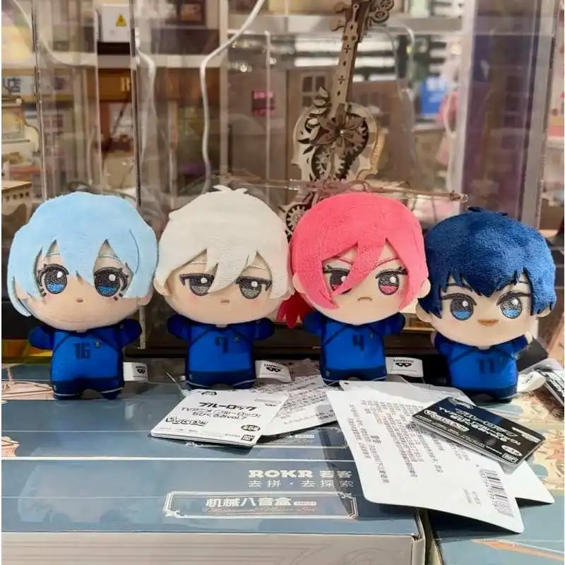 Serrure bleue Hiori Isagi Yoichi Nagi Seishiro Mikage 10cm poupée en peluche moelleux Maumet porte-clés pendentif marionnette charme Anime Fans cadeaux