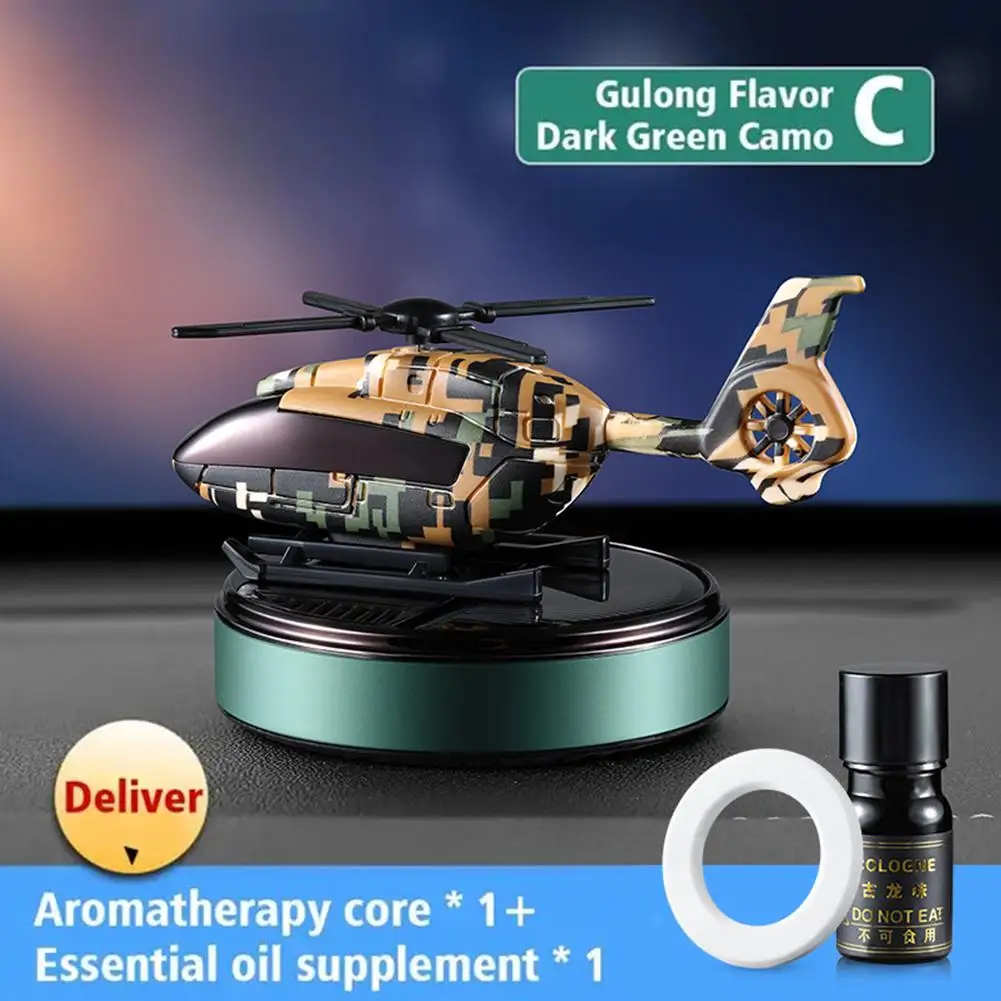 Car Air Freshener Solar Helicopter Interior Decoration Propeller Rotating Auto Flavoring Perfume Diffuser Supplies Accessories image 5