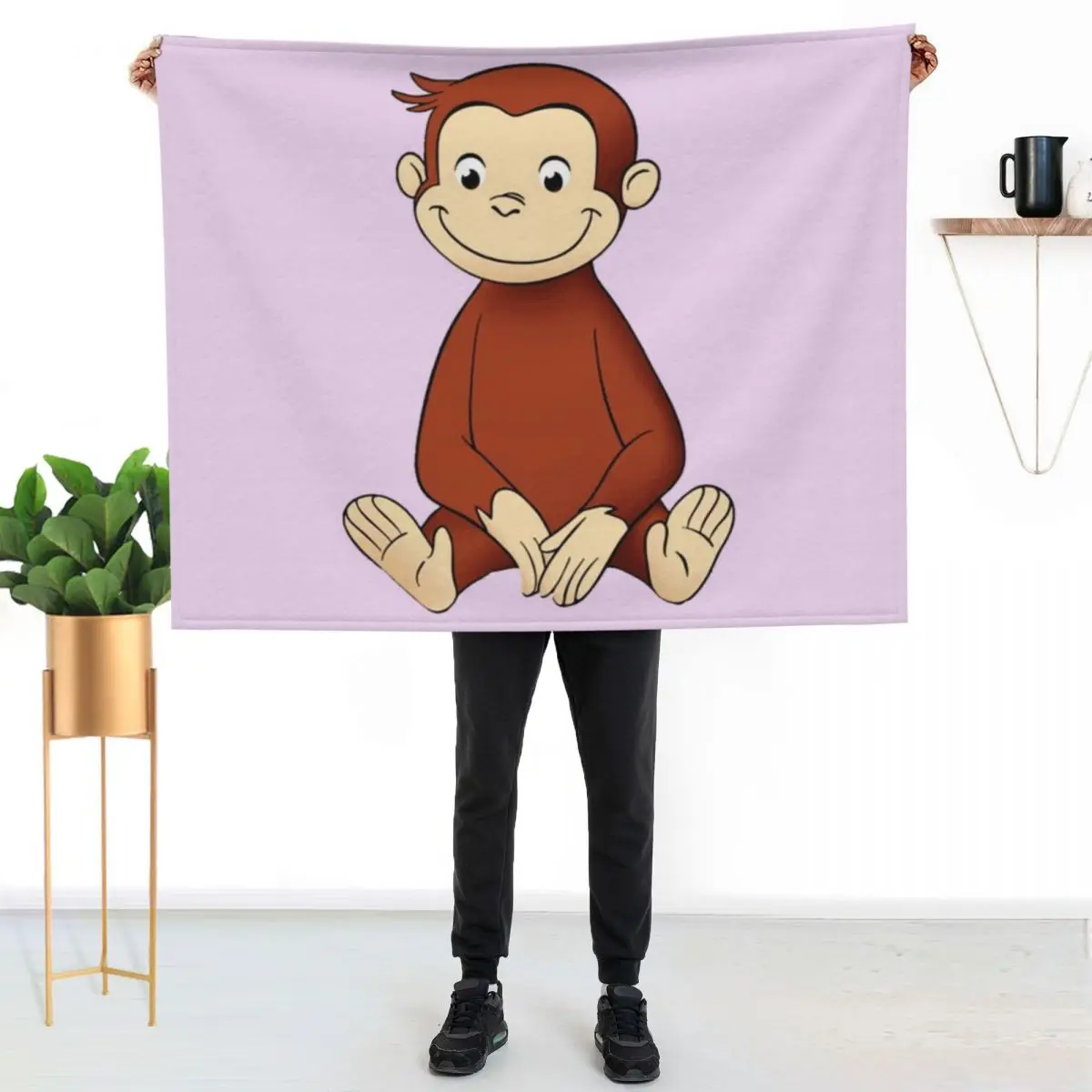 

monkey curious george Throw Blanket Stylish Couch Blanket for Home Living Room
