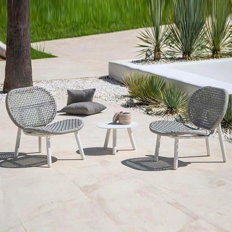 

Outdoor leisure sofa designer sample room rope sofa coffee table combination courtyard garden rattan furniture