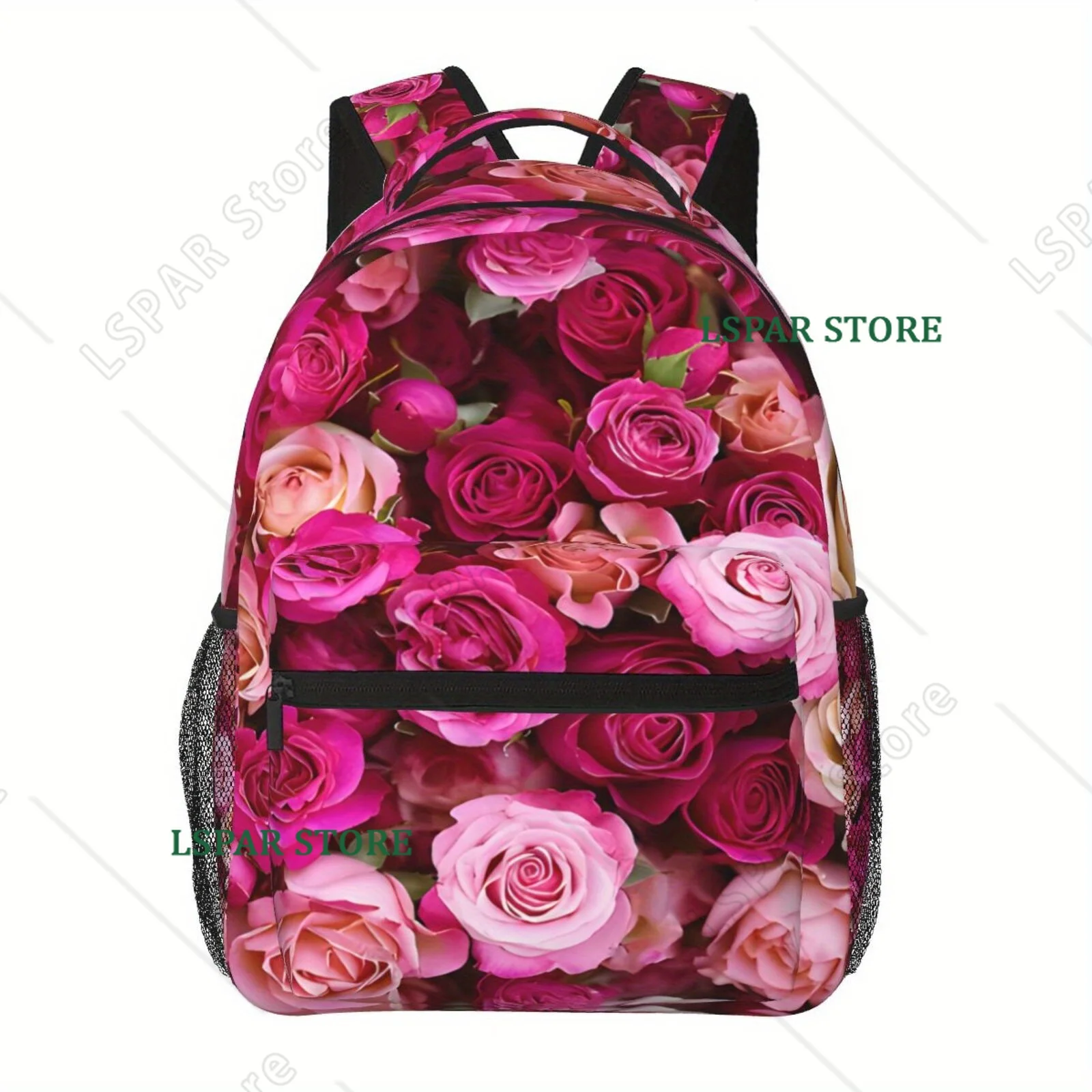 

Rose Theme Backpack Unisex Casual Laptop Backpacks School Bookbag Travel Hiking Camping Daypack