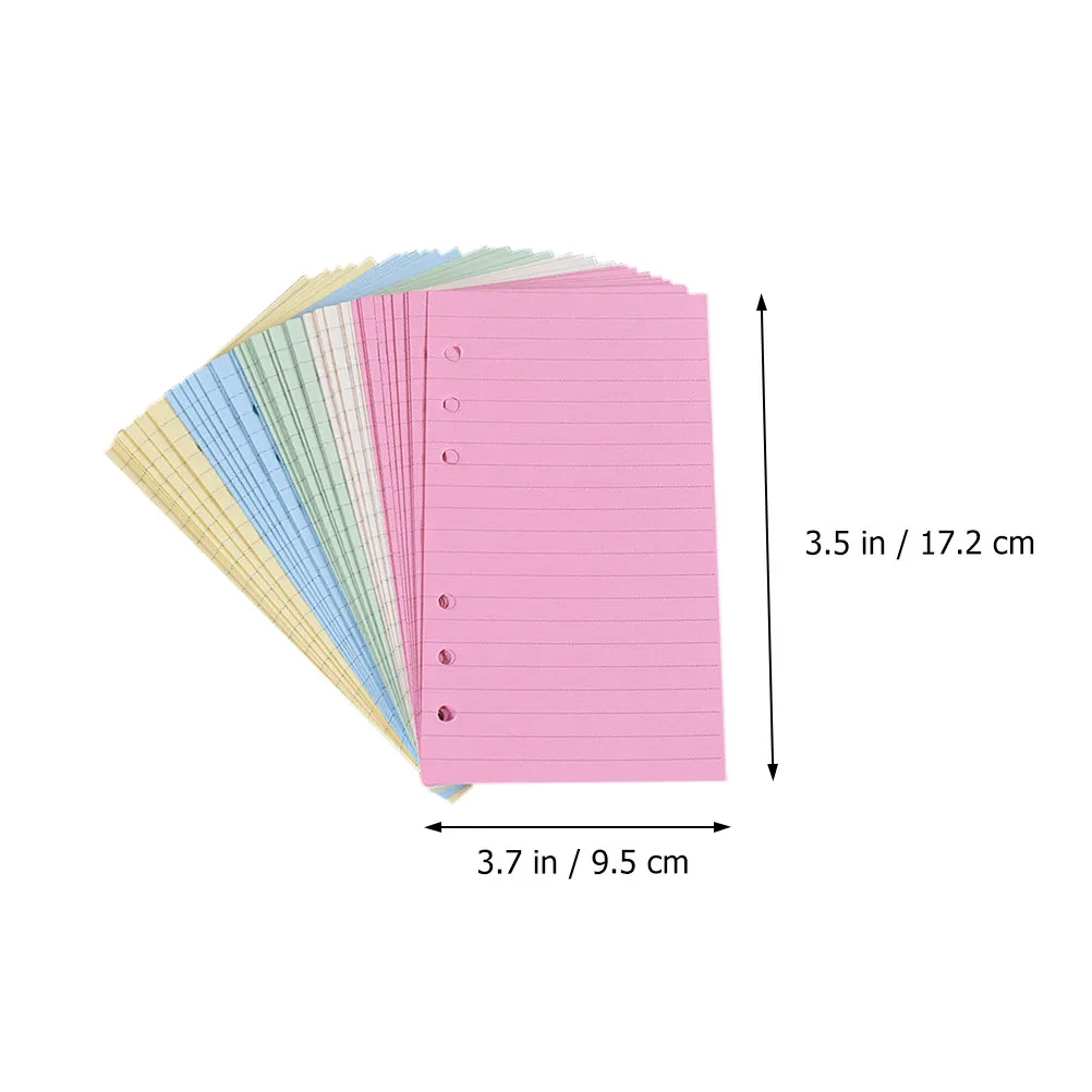 2Pcs A6 Notepad Refill Paper Six-Hole Loose Leaf Paper Sheets Tear-Resistant Smooth Surface for Daily Notes Agendas