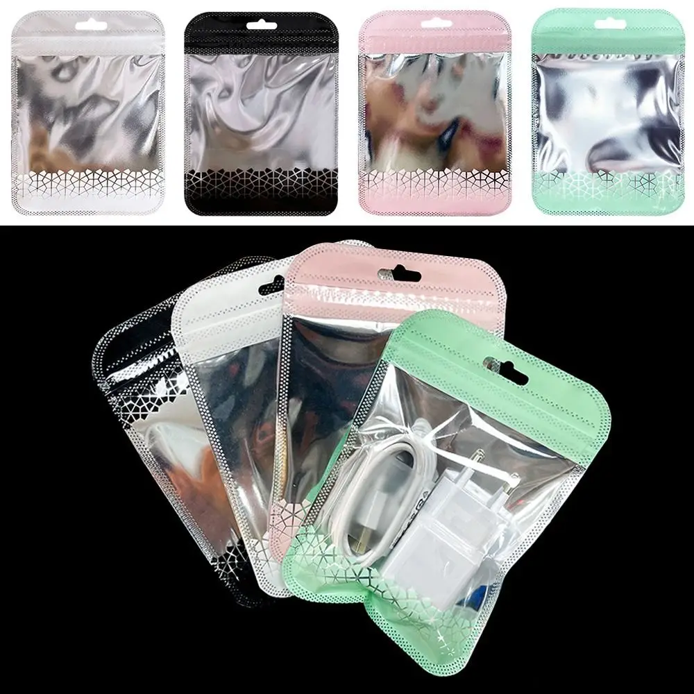 

With Hang Hole Jewelry Display Colorful Self Sealing Pouches OPP Bags Packaging Bag Zip Pouches