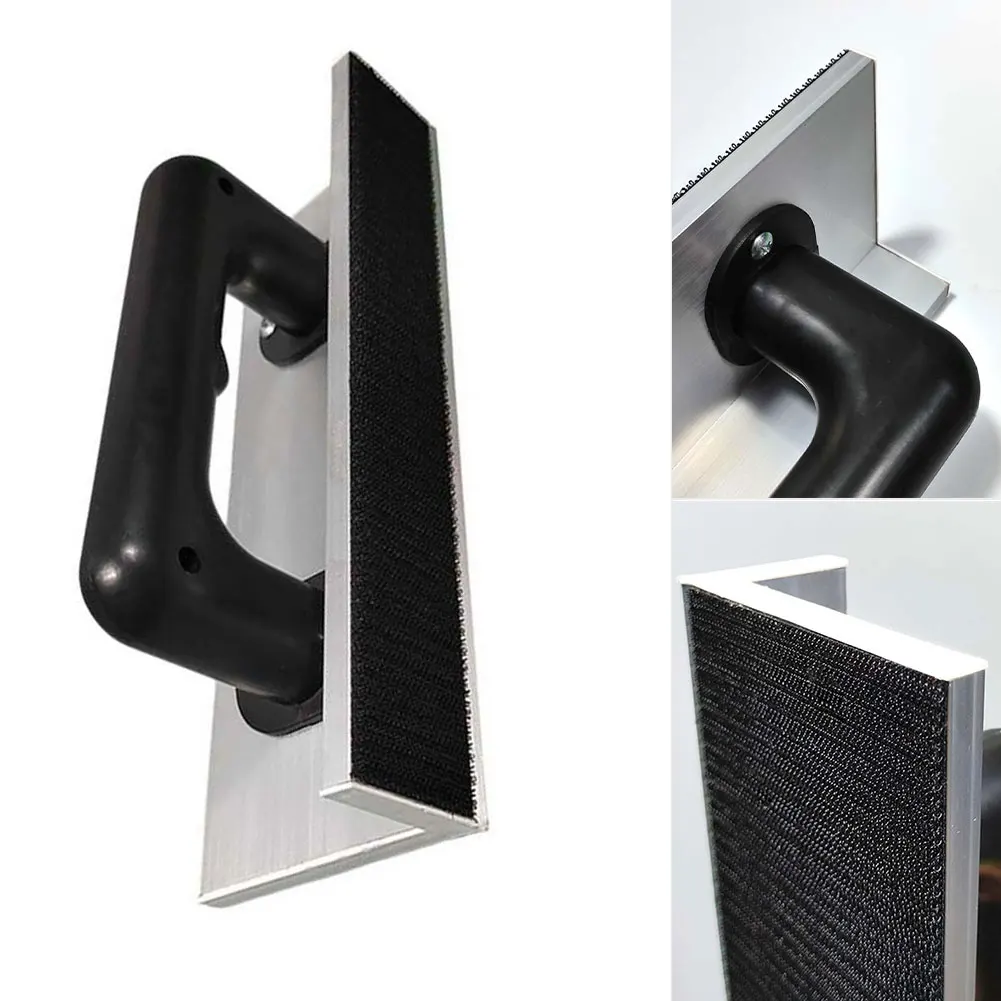 حامل ورق الصنفرة الزاوية مع إطار صنفرة ذاتي اللصق 90 درجة لتلميع الحوائط الجافة والخشب والزاوية الداخلية 250 × 94 مم #3