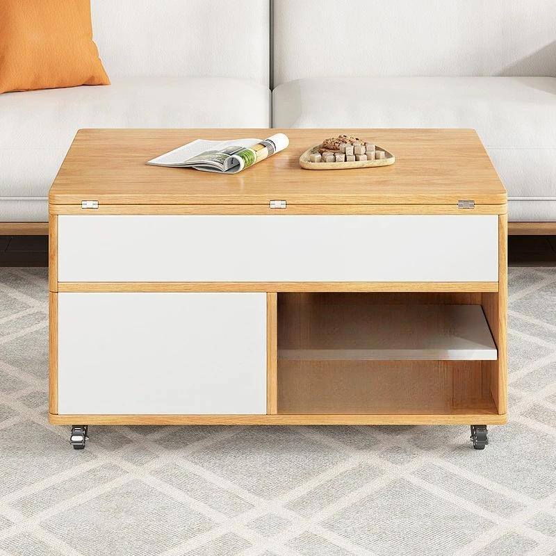 

Multifunctional lifting dining table dual-purpose living room furniture household small apartment folding dining table