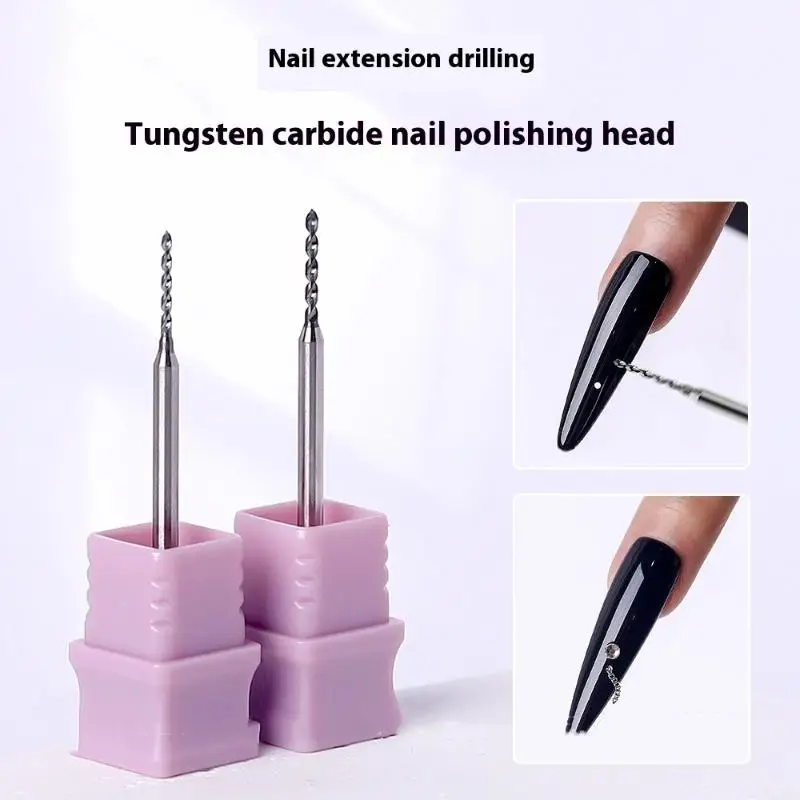 Mèches de perçage pour ongles, 1.0/1.2mm, pour bijoux, anneau ouvert, accessoires de décoration pour Nail Art, outils d'extension d'ornements d'ongles