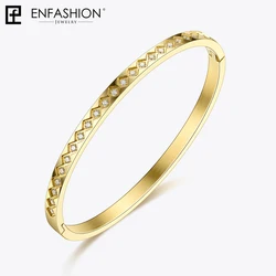 Enfashion Multilayer Cuff Bracelet Party Crystal Bangles Gold Color Stack Bracelets For Women Fashion Jewelry Wholesale 182004