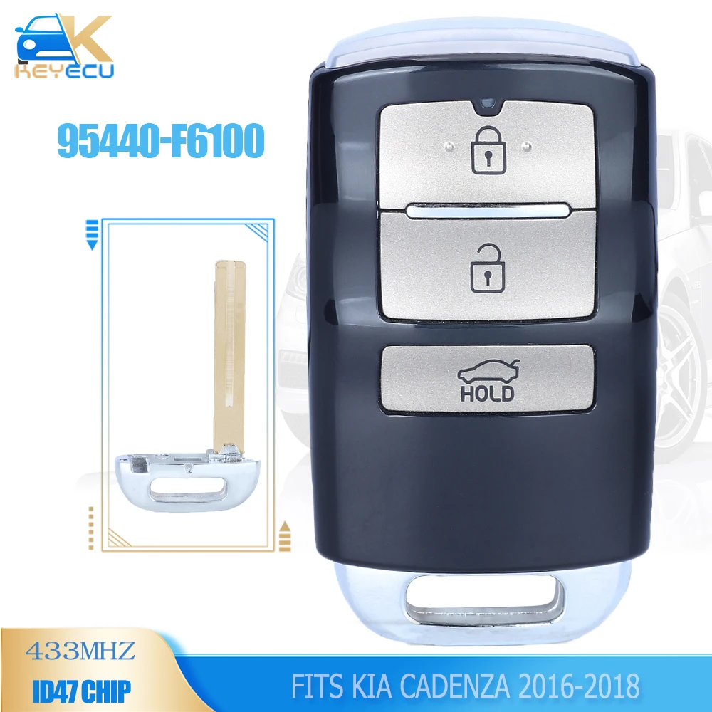 

KEYECU P/N: 95440-F6100 смарт-карта дистанционный Автомобильный ключ 433,92 МГц NCF2951X HITAG 3 47 чип для Kia Cadenza 2016 2017 2018