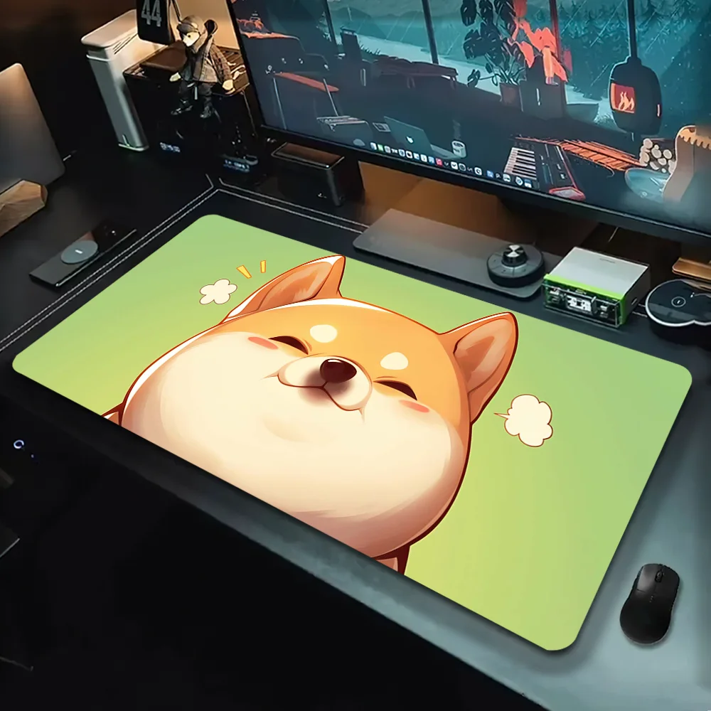 

Kawaii Cute Shiba Inu Mousepad Keyboard Mat Pads Gaming Desk Protector Laptops Large Cartoon Deskmat Mats Cute