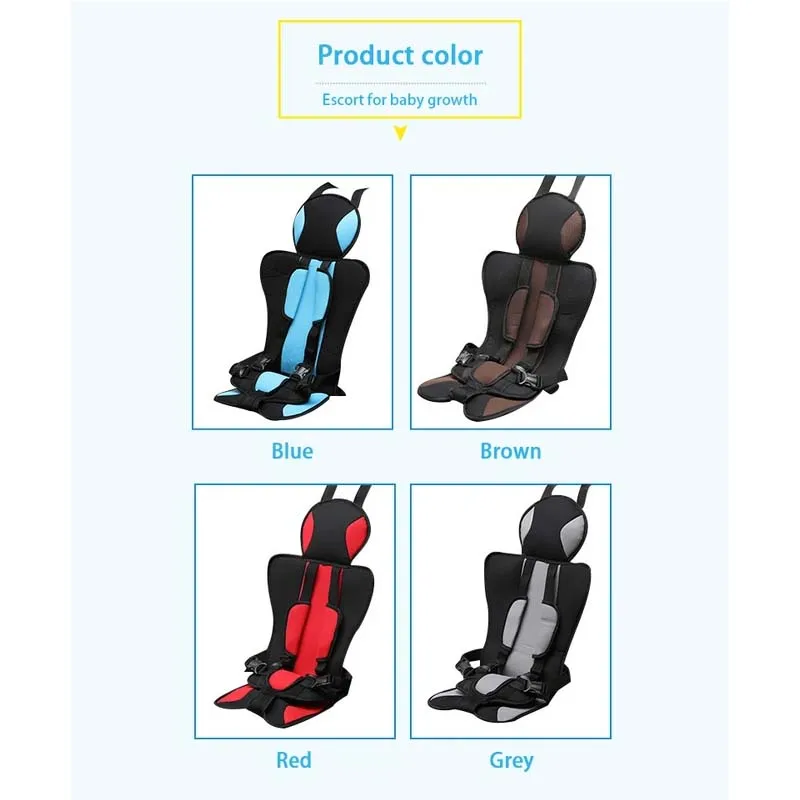 Child Safety Seat Mat for 6 Months To 12 Years Old Breathable Chairs Mats Baby Car Seat Cushion Adjustable Stroller Seat Pad