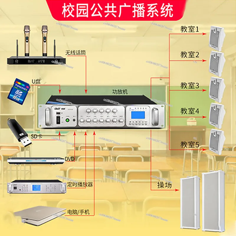 Constant Pressure Ceiling Speaker Bluetooth Multi-partition Power Amplifier High Power Audio