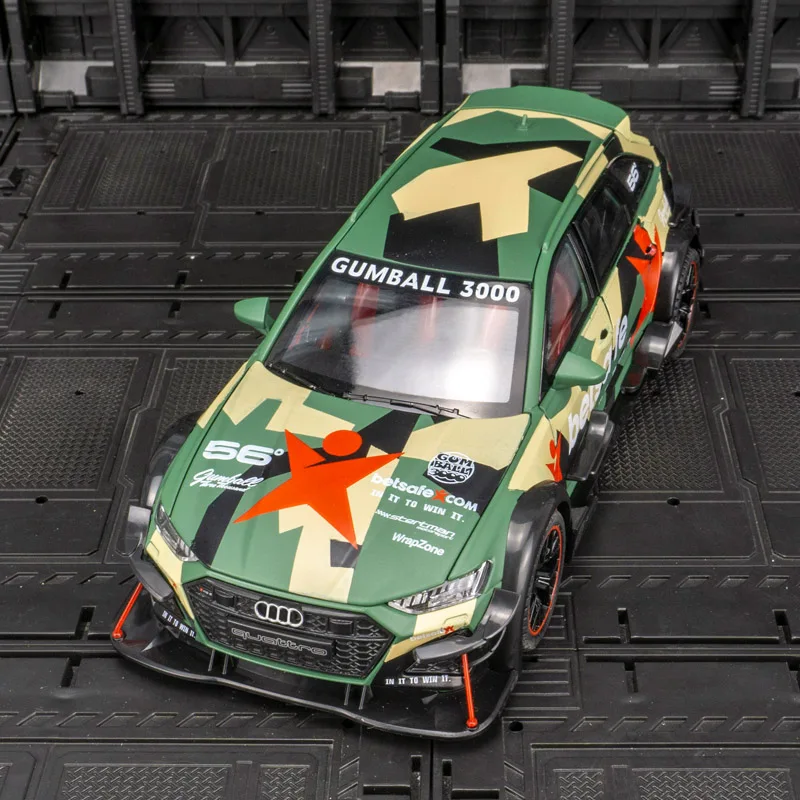 1:24 Audi RS6 puertas de modelo de coche modificadas de aleación y capó de motor, el maletero se puede abrir detalles ricos, mano de obra fina de buena calidad