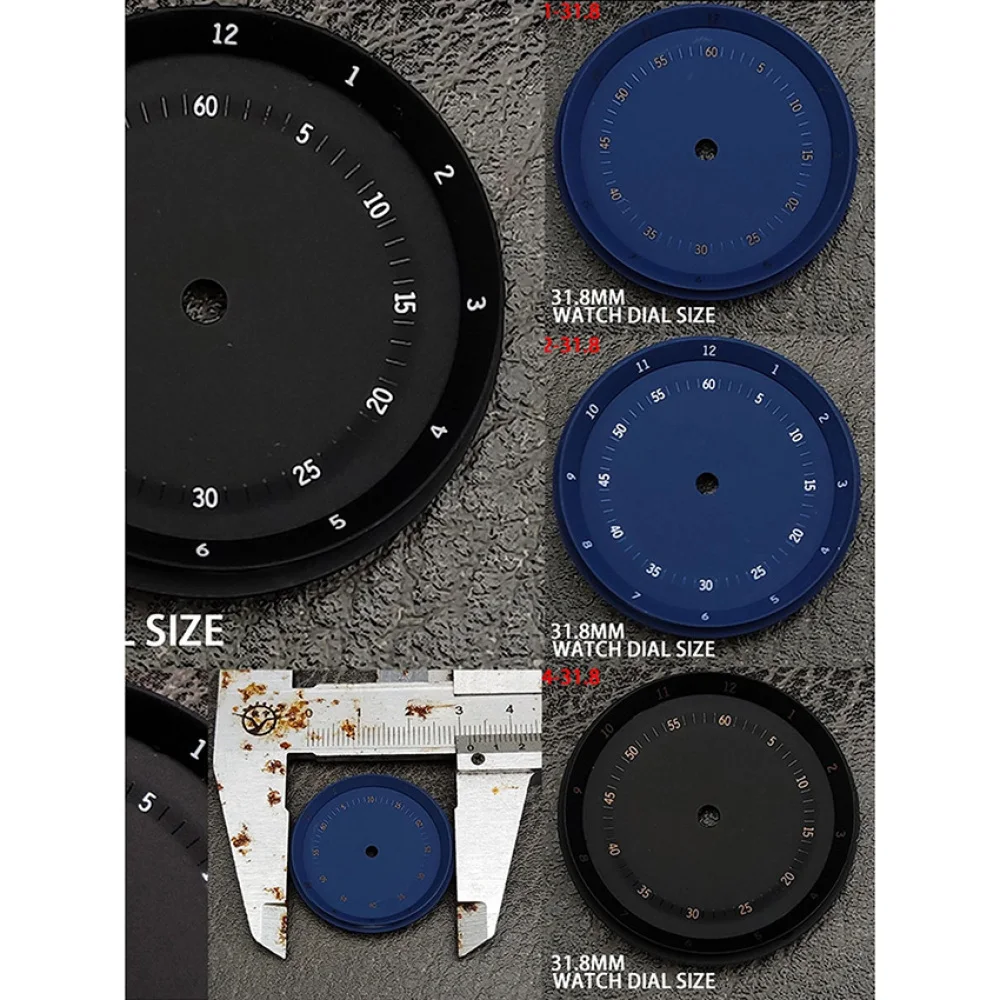 Quadrante dell'orologio da 31.8MM nessun accessorio luminoso per la modifica della letteratura resistente all'acqua per il movimento NH35