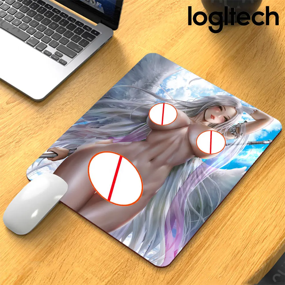 Alfombrilla de escritorio para juegos, alfombrilla de ratón para teclado pequeño, alfombrilla de ratón Sexy de Anime para chicas desnudas, alfombrilla de escritorio antideslizante para Notebook