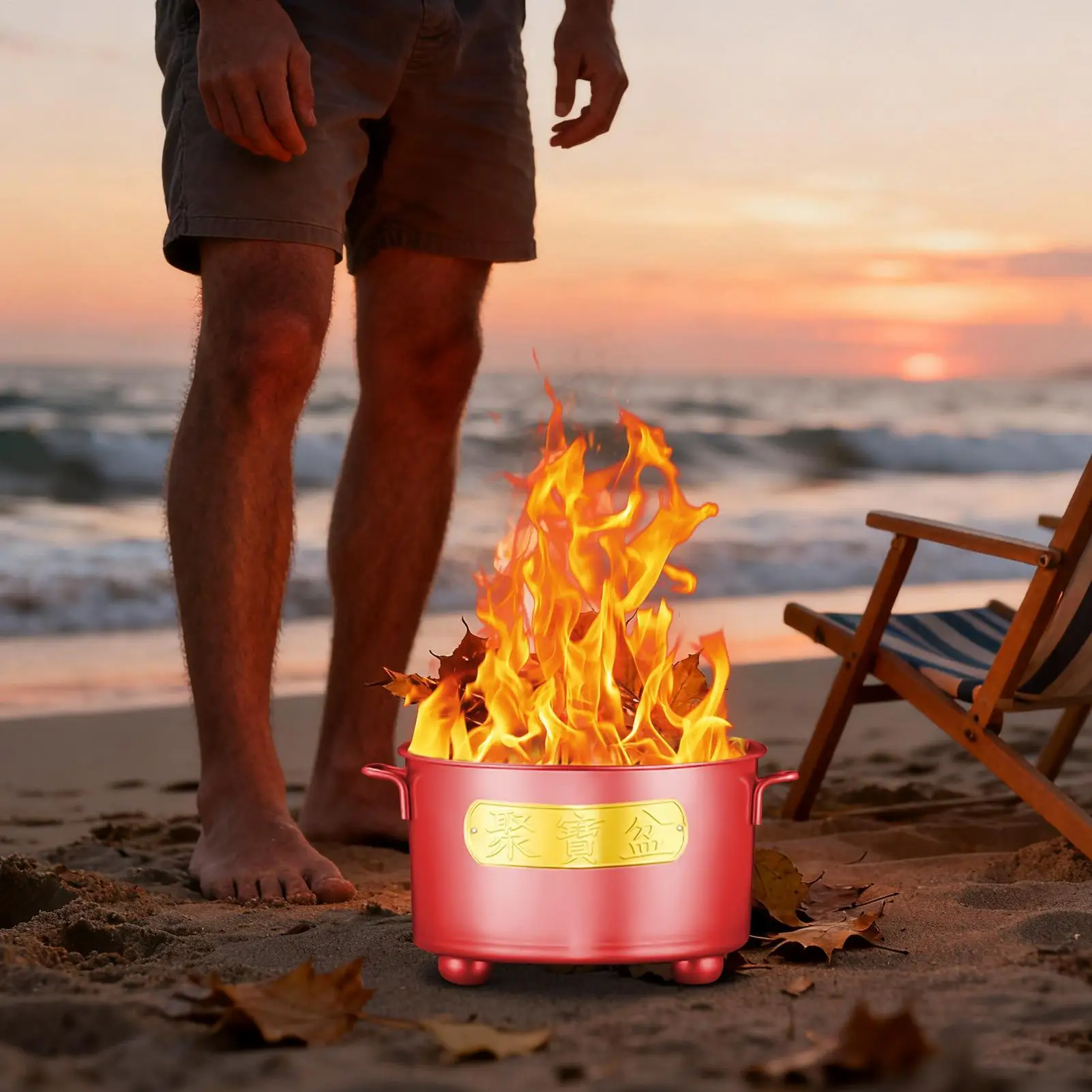 

Paper Burner Heat-Resistant Incinerator With Handle Outdoor Metal Paper Money Burn Bucket For Wood Garbage Garden Backyard Farm