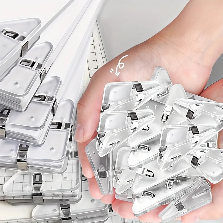 

8/16pcs Multifunctional Document Clip, Triangular Book Page Corner Clip, Suitable for Office, Teacher Gifts and Reading
