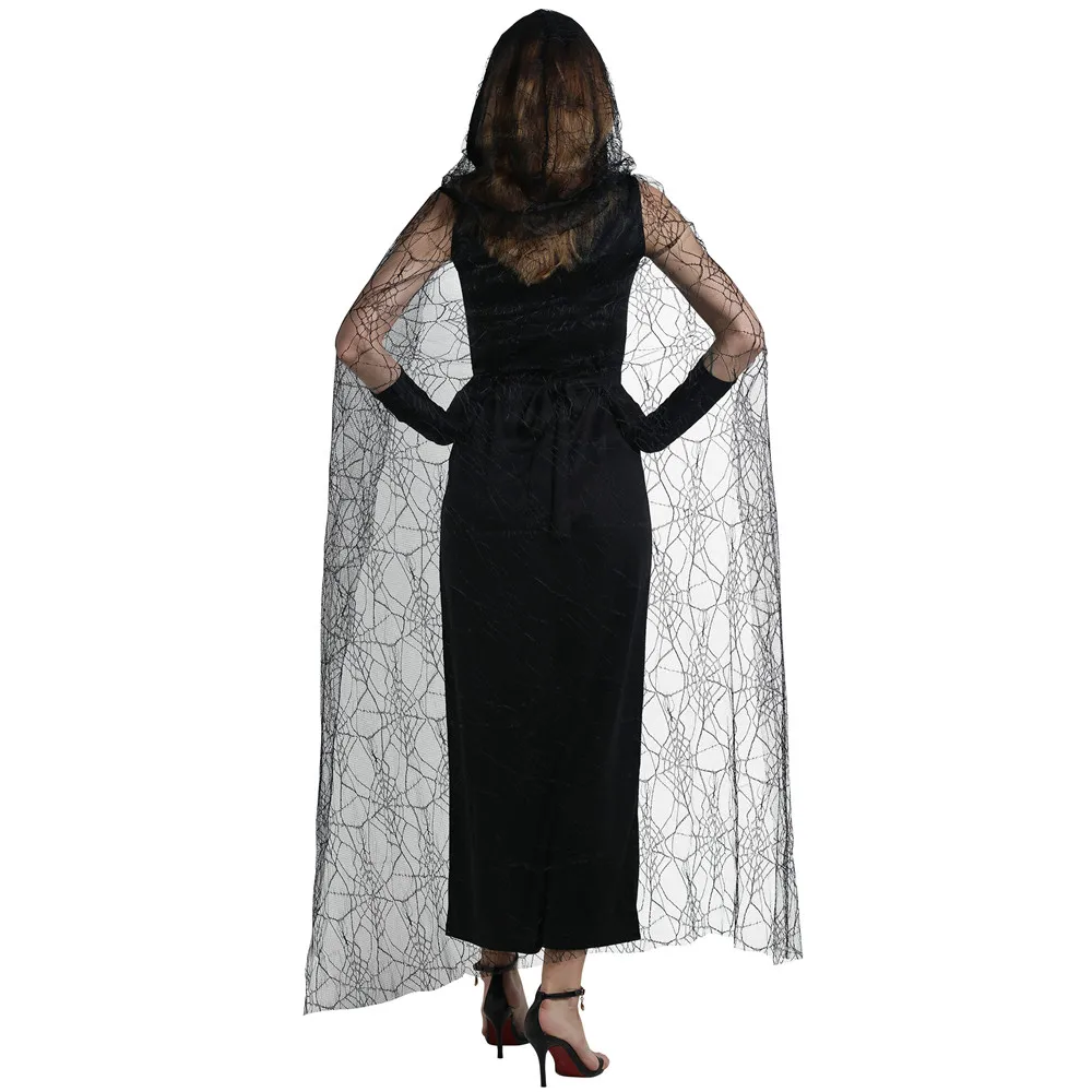 Abiti da sposa Sexy scheletro da donna spaventoso adulto Halloween strega Costume Cosplay carnevale pasqua Purim Fancy Dress