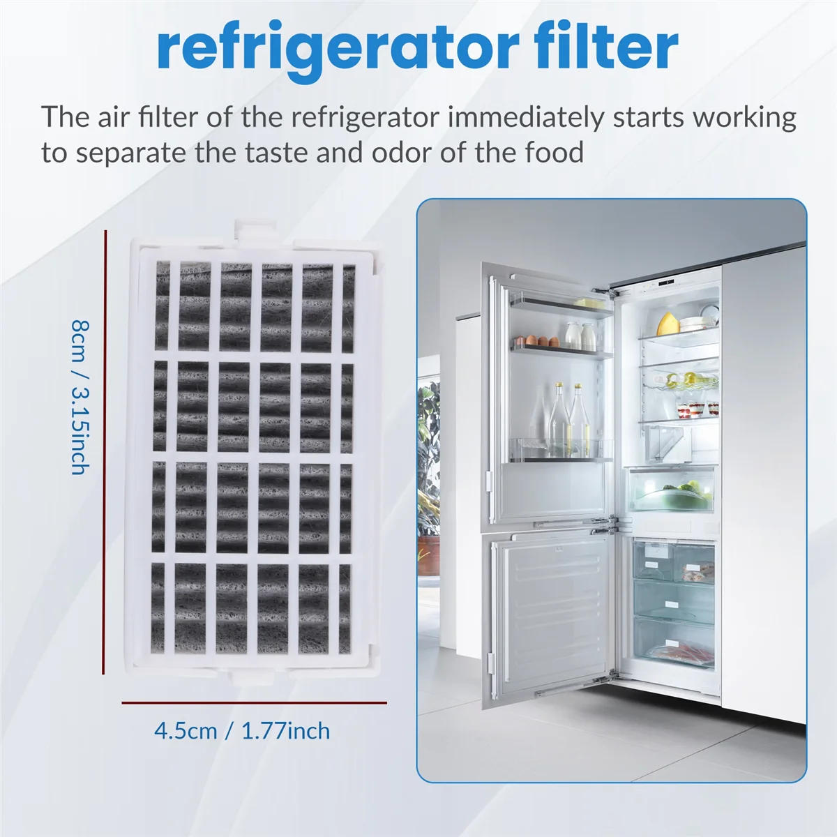 A74X 4pcs Air Filters Refrigerator Fresh Flow Replacement Part Accessories for W10311524 Whirlpool AIR1