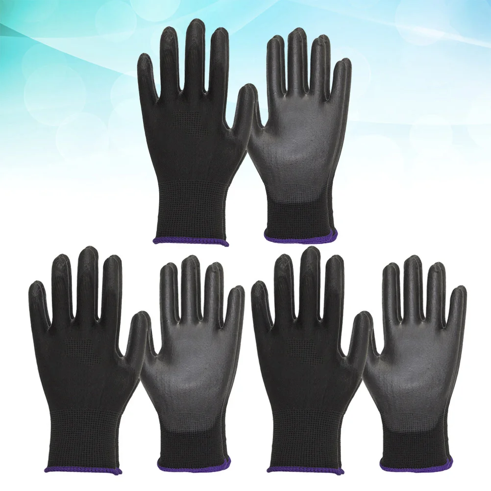 

3Pairs Durable Work Gloves Waterproof Non-Sticky Grippy Thicken Safety Multipurpose Men Women Home Improvement Yard Work
