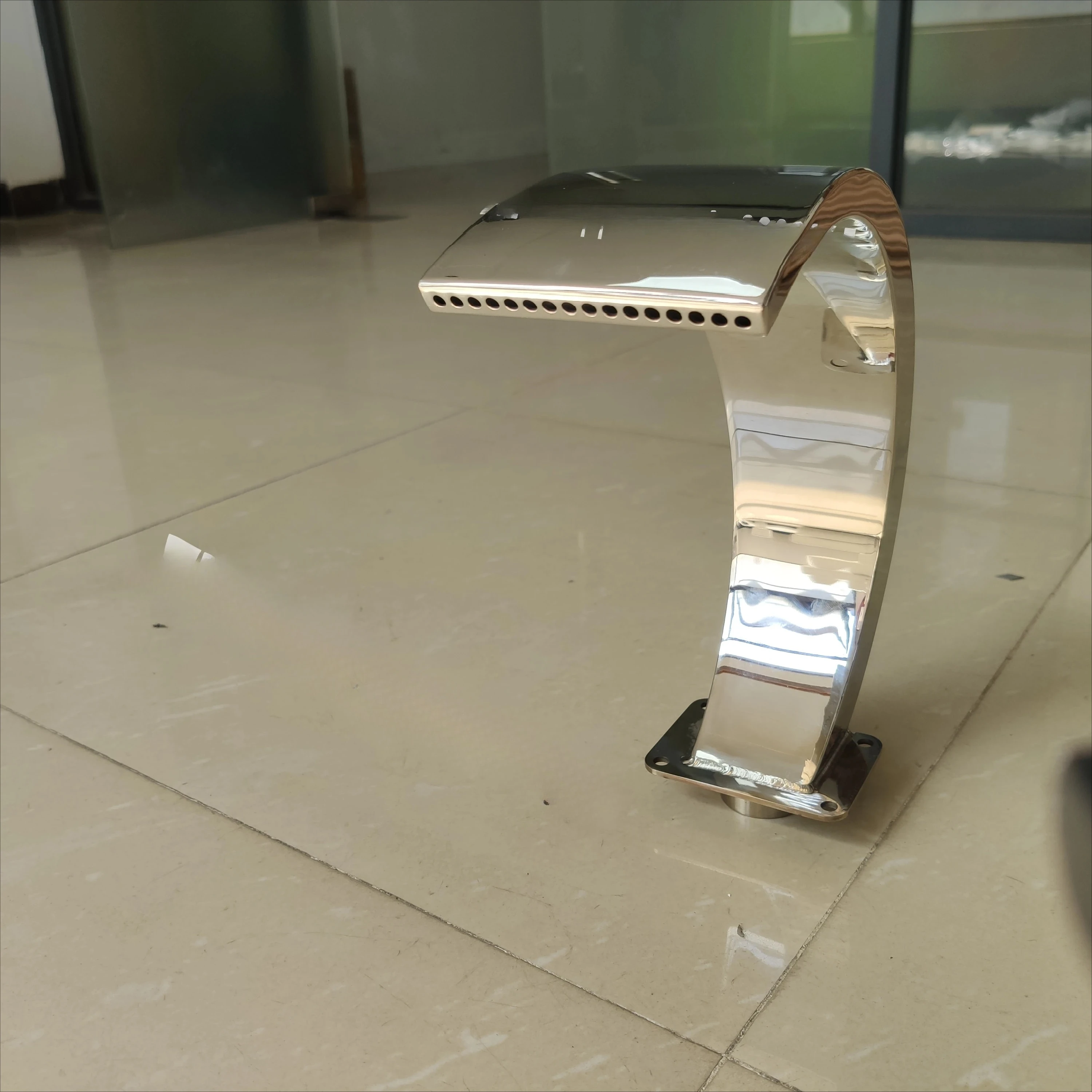 Swimming pool equipment spa arc groove water jet massager stainless steel 304 fountain waterfall water curtain H350xD105mm
