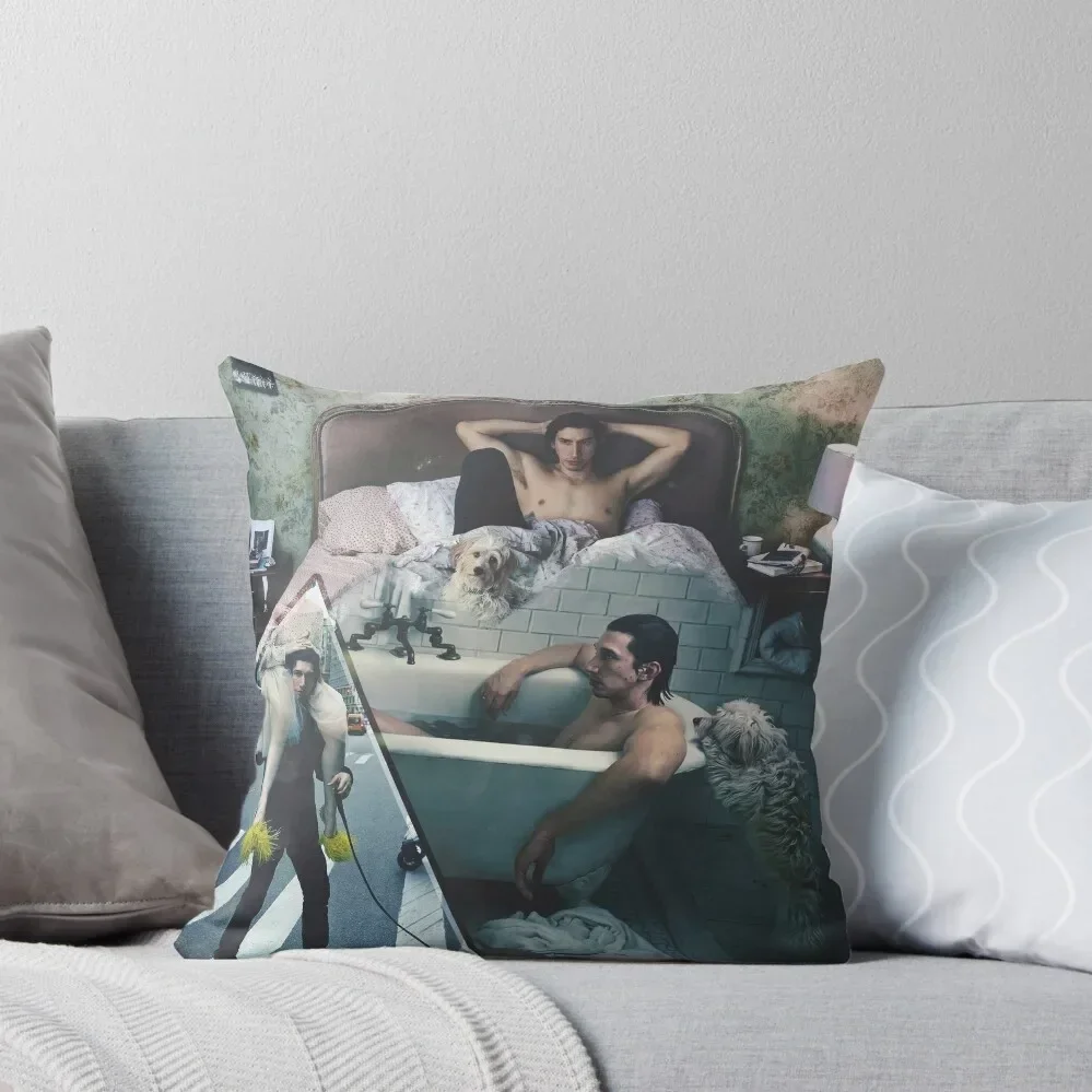 Adam Driver Shirtless with Dog Edit Throw Pillow Sofa Covers For Living Room Pillow Case Christmas pillow