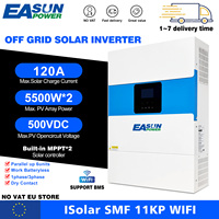 EASUN Hybrid Solar Inverter 11KW 48V Off Grid Parallel Inversor 220VAC MPPT Pure Sine Wave 500VDC 120A With WIFI BMS in EU