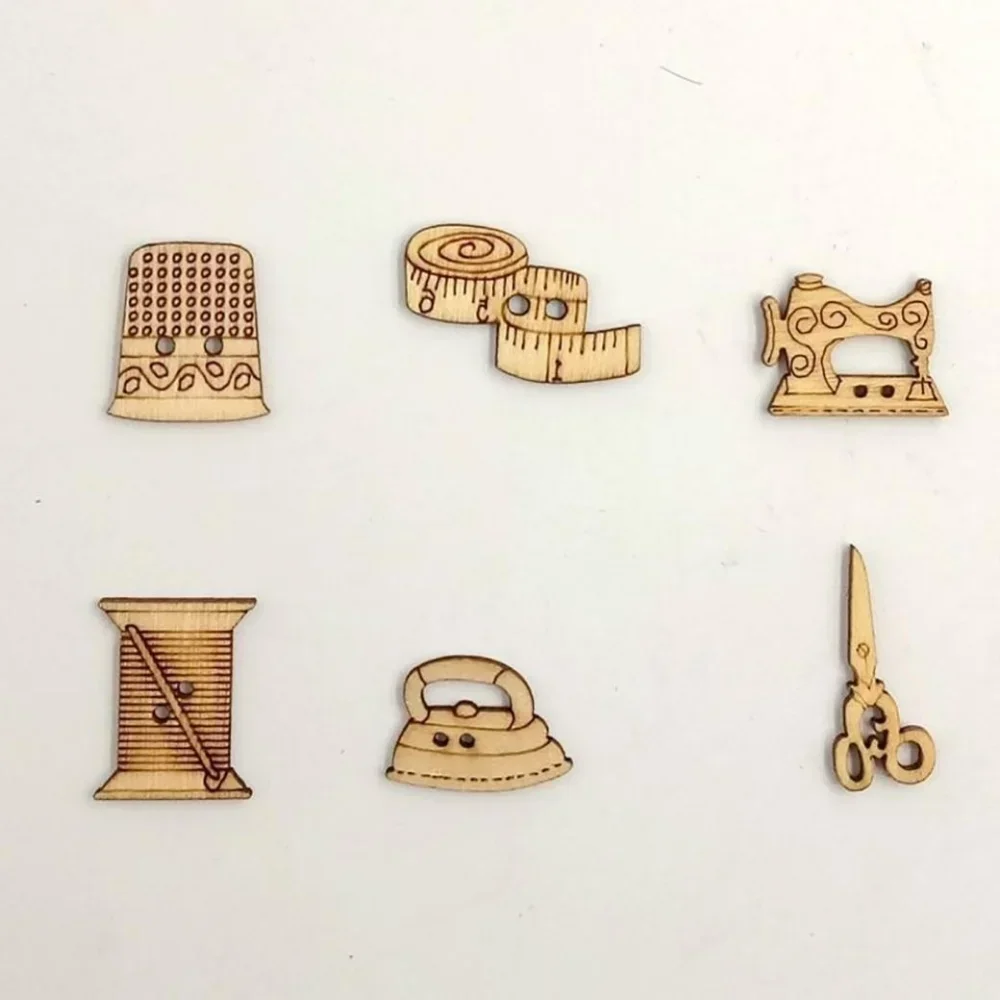 50Pcs New Laser Engraving Wood Chips (Random Shape)
