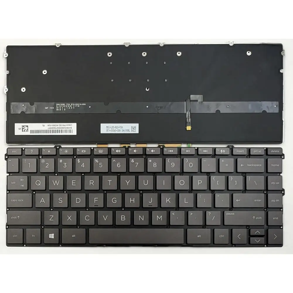 New For HP Spectre x360 13-AW 13-AW0003DX 13-AW0008CA 13-AW0013DX 13-AW0020NR 13-AW0023DX Laptop Keyboard US Backlit Brown