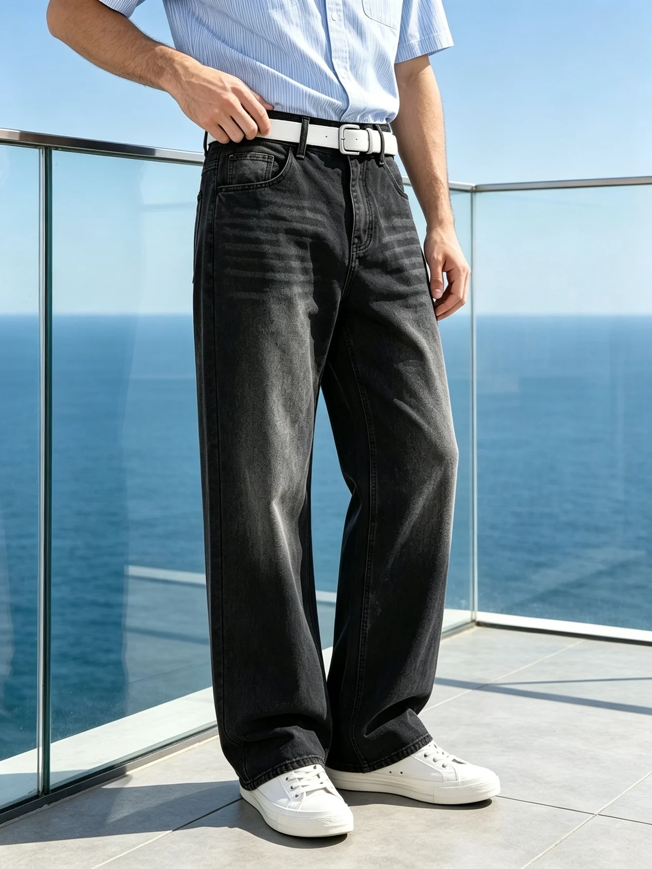 Men Y2K Stacked Flare Jeans, Trendy Urban American Street Denim, Wonderful Gift For Husband