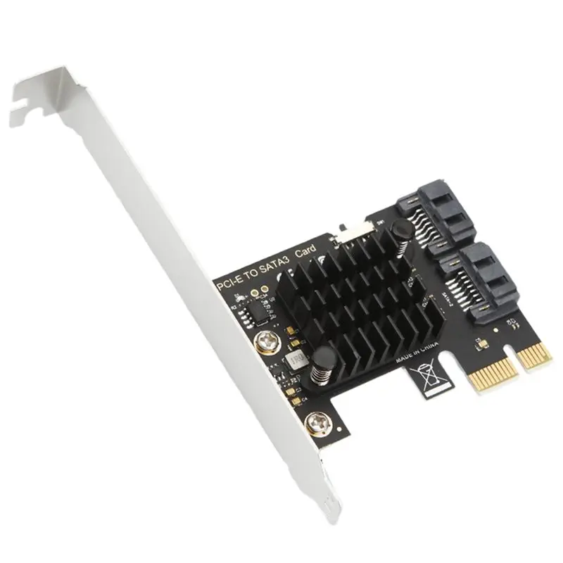Stylish-SATA 3.0 For Pcie Expansion Card 2-Port 6Gbps Controller Adapter For SSD HDD NAS For Windows Linux Hot-Swappable ASM1061