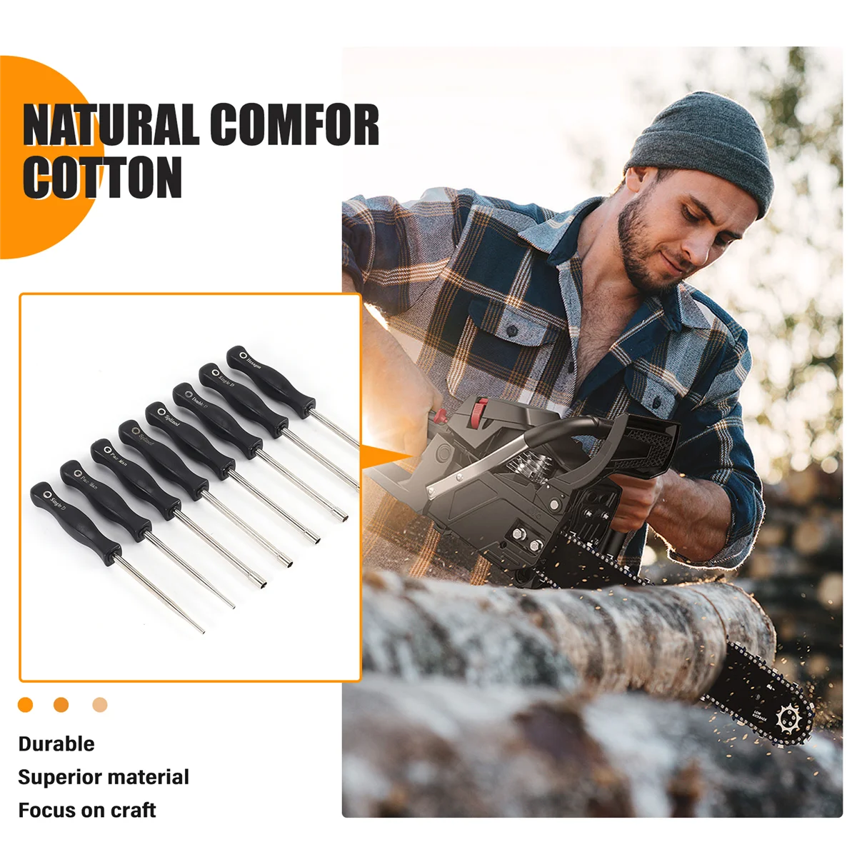 8 pcs Screwdriver Carburetor Adjustment Tool Single D Double D Hexagon Hex Socket Kit Set Vogue