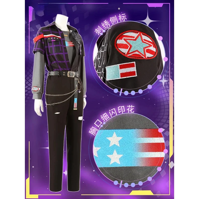 x,3;f6;h/Neu[Maßgeschneidert] Ensemble Stars U.S.A UNDEAD / Crazy B Cosplay-Kostüm Halloween Sakuma Rei/Hakaze Kaoru Outf6;j'3y,8/