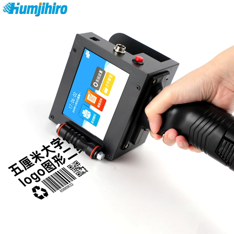 humjihiro 5cm impressora a jato de tinta handheld variavel qr codigo de barras data numero logotipo data de expiracao movel portatil impressora a jato de tinta termica 01