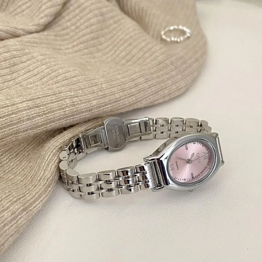 ElegantWomen'SWristwatchArtistic And RetroBraceletStyleSmall AndExquisiteQuartzWatchWithATouchOfLuxuryA Perfect Gift For Ladies.