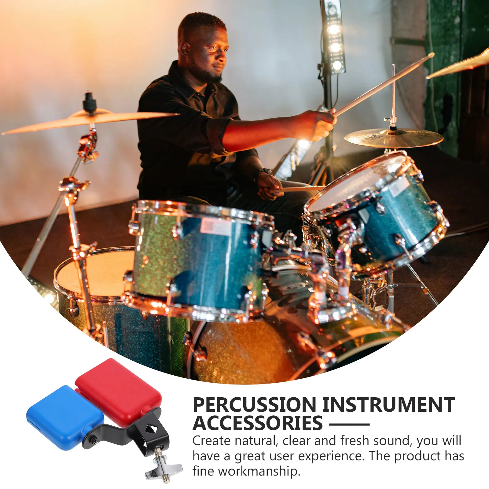 

Small Cowbell Percussion Instrument Kids Musical Instruments Toddler Double Child