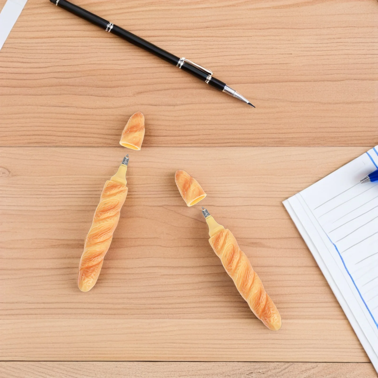 

6pcs Bread Ballpoint Pens Realistic Food Shaped Novelty Stationery Smooth Writing School Office Supplies Imitation