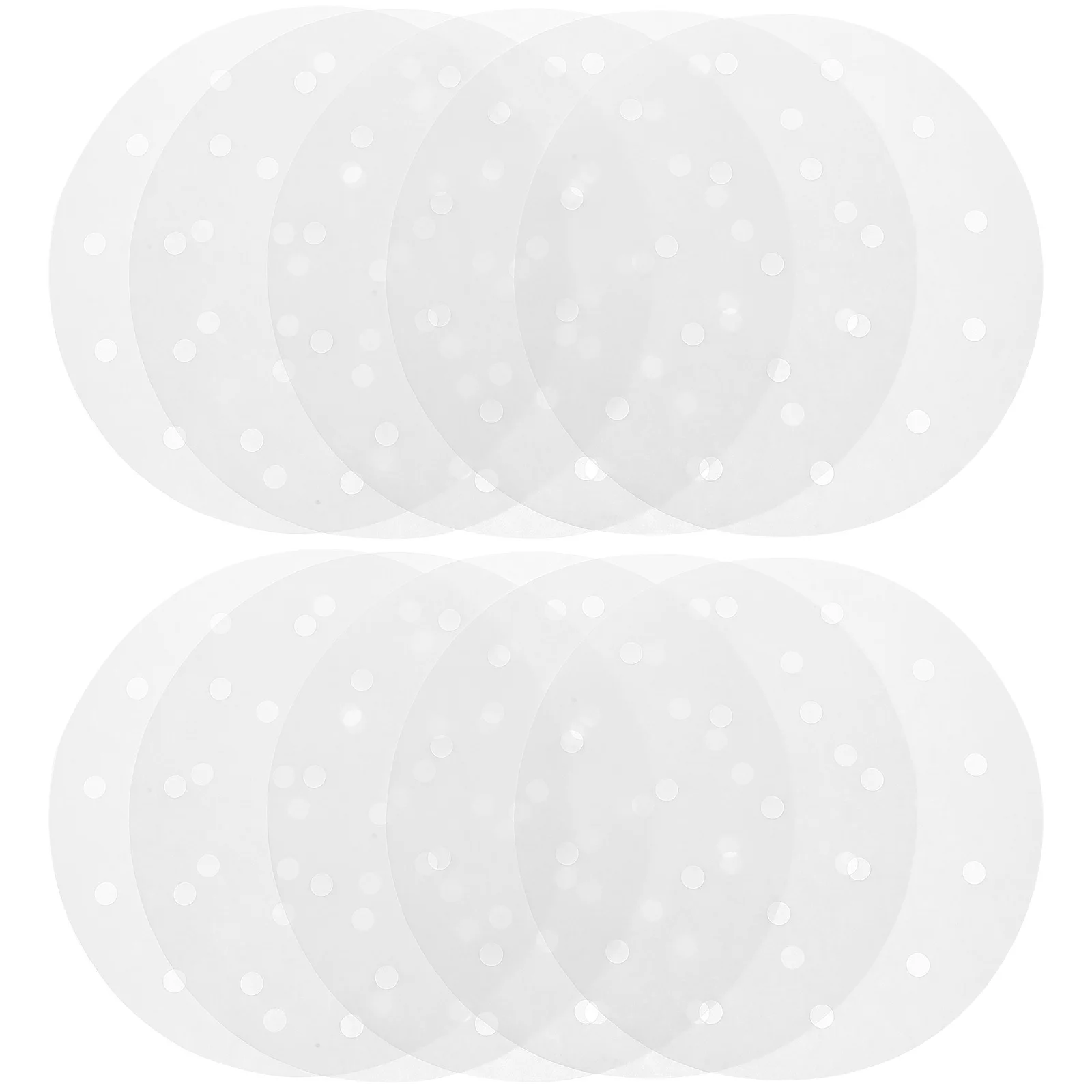 

500pcs Bamboo Steamer Air Fryer Paper Liner .5Inches Disposable Baking Tray Liner Perforated Nonstick For Easy Clean Up